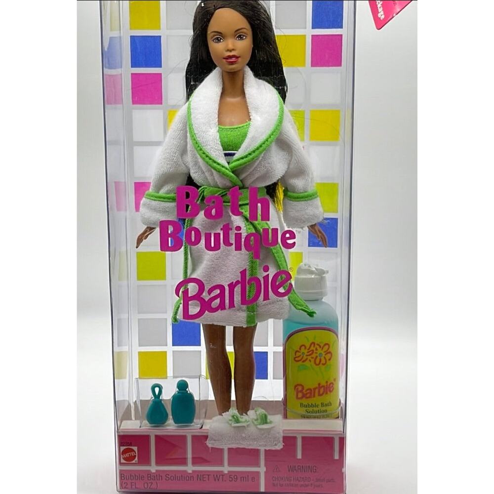 Mattel 1998 Bath Boutique Barbie African American Doll #22358
